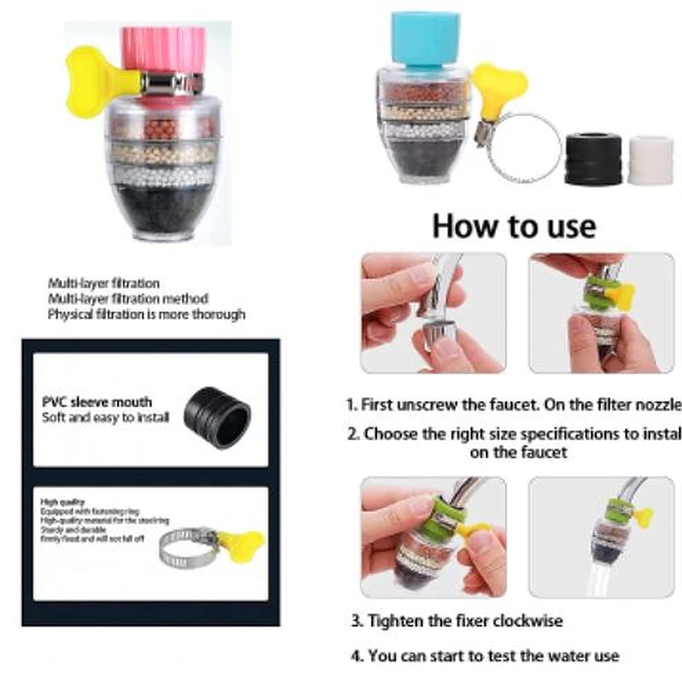 Activated Carbon Faucet Water Filters Universal Interface Home Kitchen Faucet Tap Water| Tap filter Multilayer