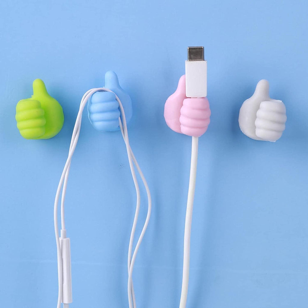 Silicone Thumb Wall Hook Durable Practical Transparent Strong Adhesive Thumb Holder (10 pcs)