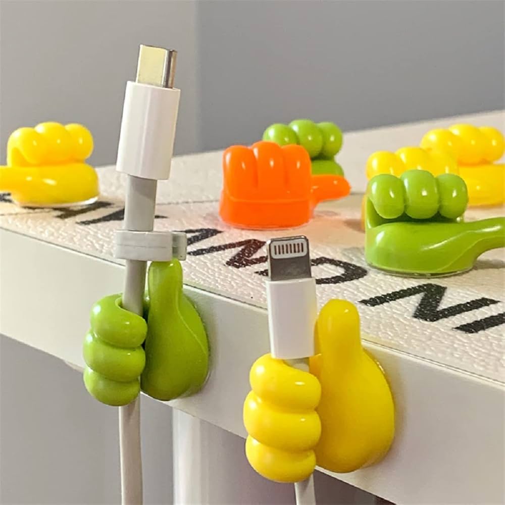 Silicone Thumb Wall Hook Durable Practical Transparent Strong Adhesive Thumb Holder (10 pcs)
