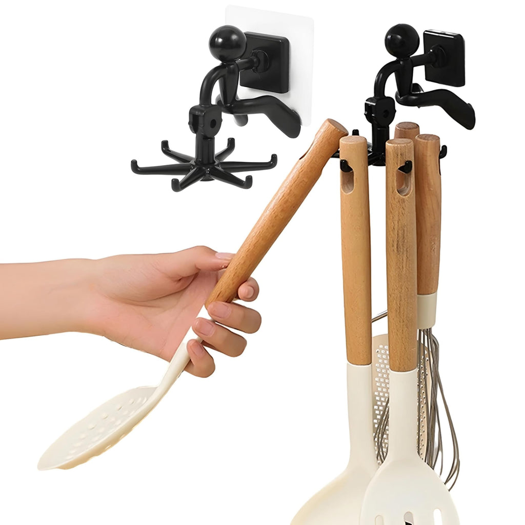 Self-Adhesive Rotating Hooks (Pack of 2)