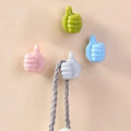 Silicone Thumb Wall Hook Durable Practical Transparent Strong Adhesive Thumb Holder (10 pcs)