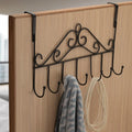 Door Hook Hangers with 7 Hooks for Clothes, Purses, Towel, Scarf, Belt, Hat, etc  (1pcs)